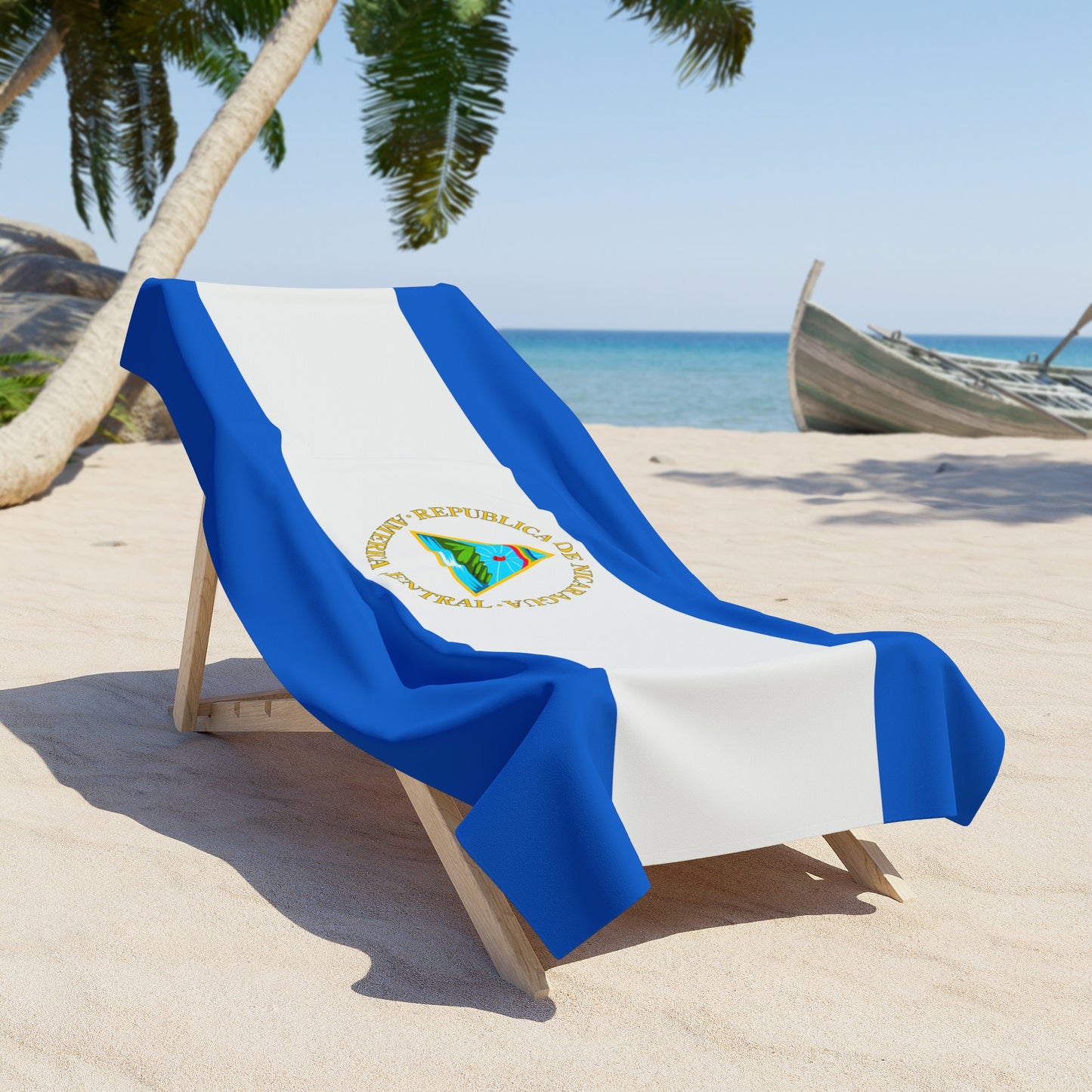 Nicaragua Flag Beach Towel | Quality & Long Lasting - 2 Sizes | Nicaraguan Pride - seen on celebs