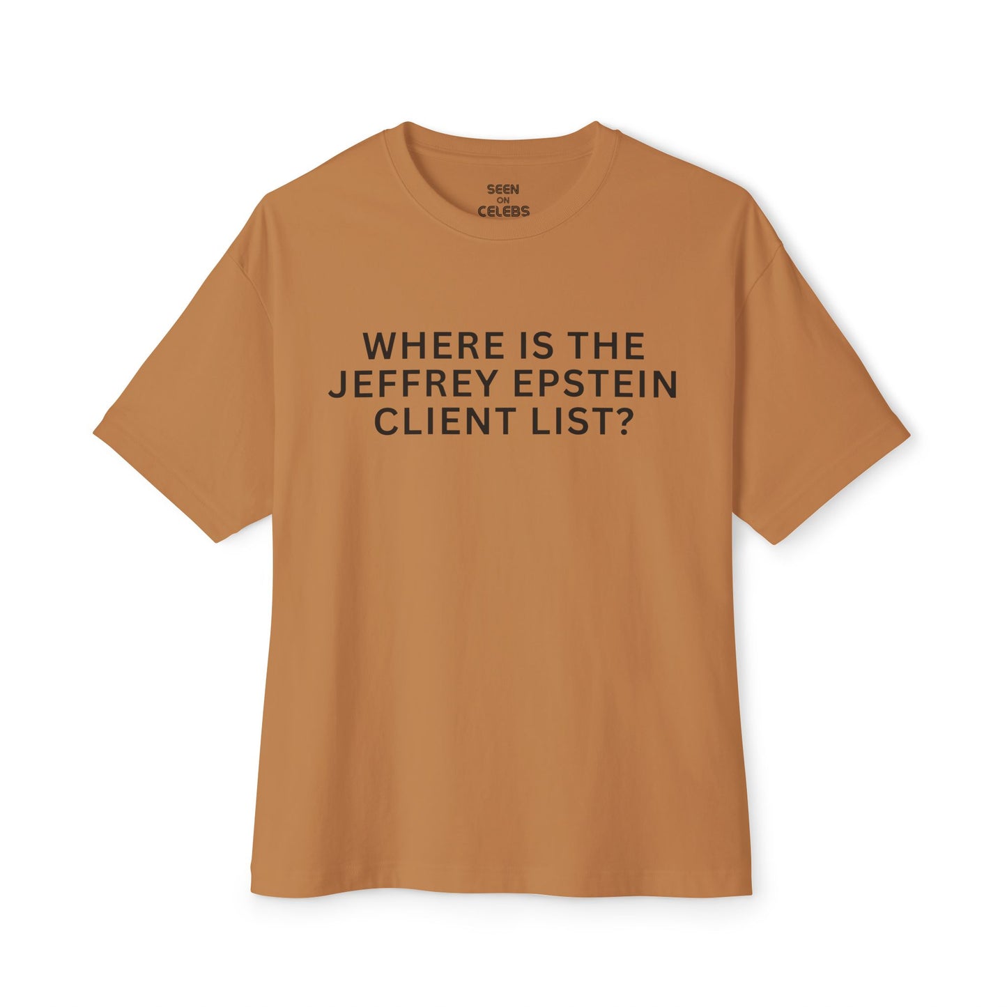 Where Is The Jeffrey Epstein Client List? T-Shirt l As Seen on CNN RNC Interruption on TV | Decision 2024 Viral Tee | 6 Colors - Unisex