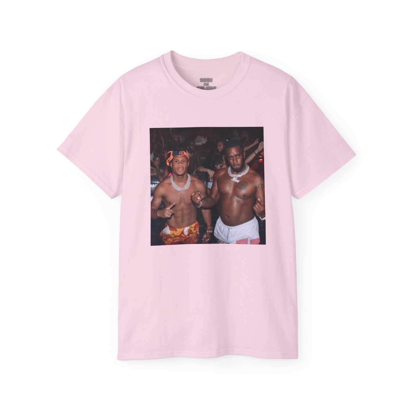 DEVIN HANEY & DIDDY T-SHIRT | PICTURE IN POOL | 4 COLORS - seen on celebs