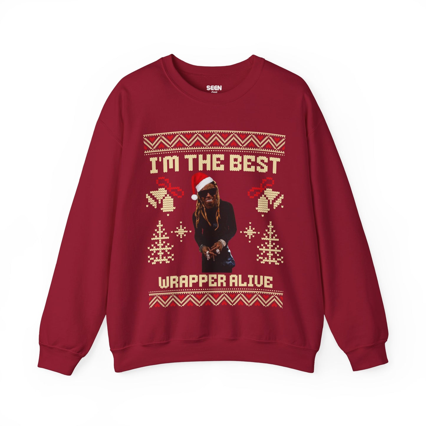 I'm The Best Wrapper Alive Wayne Hip Hop Lil Ugly Christmas Sweatshirt | Funny | 3 Colors