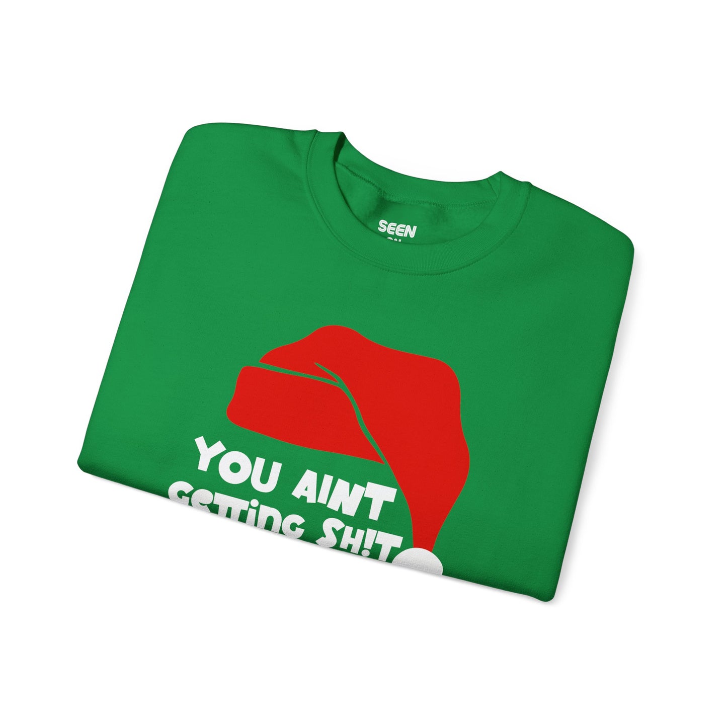 You Ain't Getting SH1T! Santa Christmas Sweater | Comfy Sweatshirt | 3 Colors