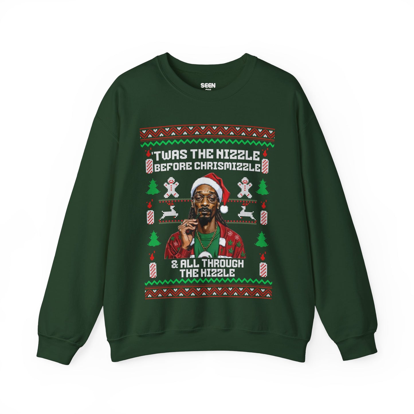 Snoop Ugly Christmas Sweater Twas the Nizzle Dogg Hip Hop | Funny Xmas | 3 Colors