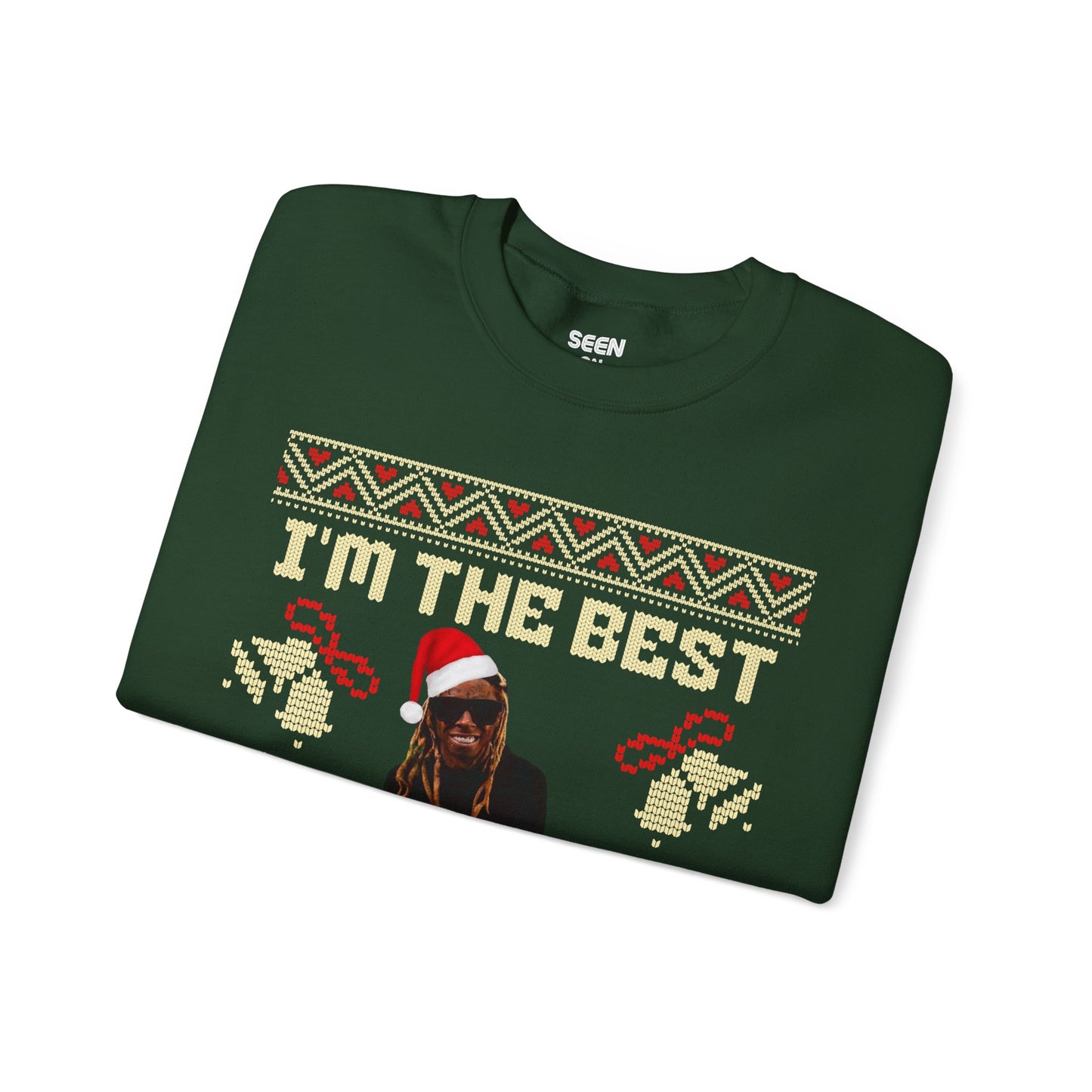 I'm The Best Wrapper Alive Wayne Hip Hop Lil Ugly Christmas Sweatshirt | Funny | 3 Colors