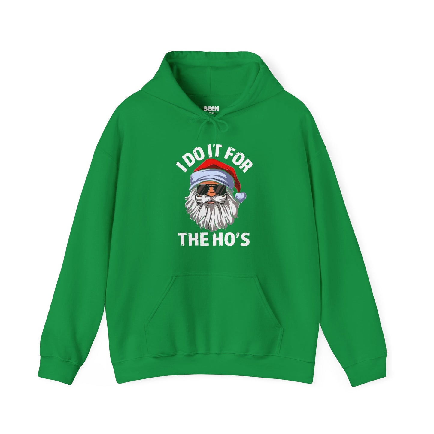 I Do It For The Ho's Santa Claus Christmas Hoodie | Xmas Jingle Bells | 3 Colors