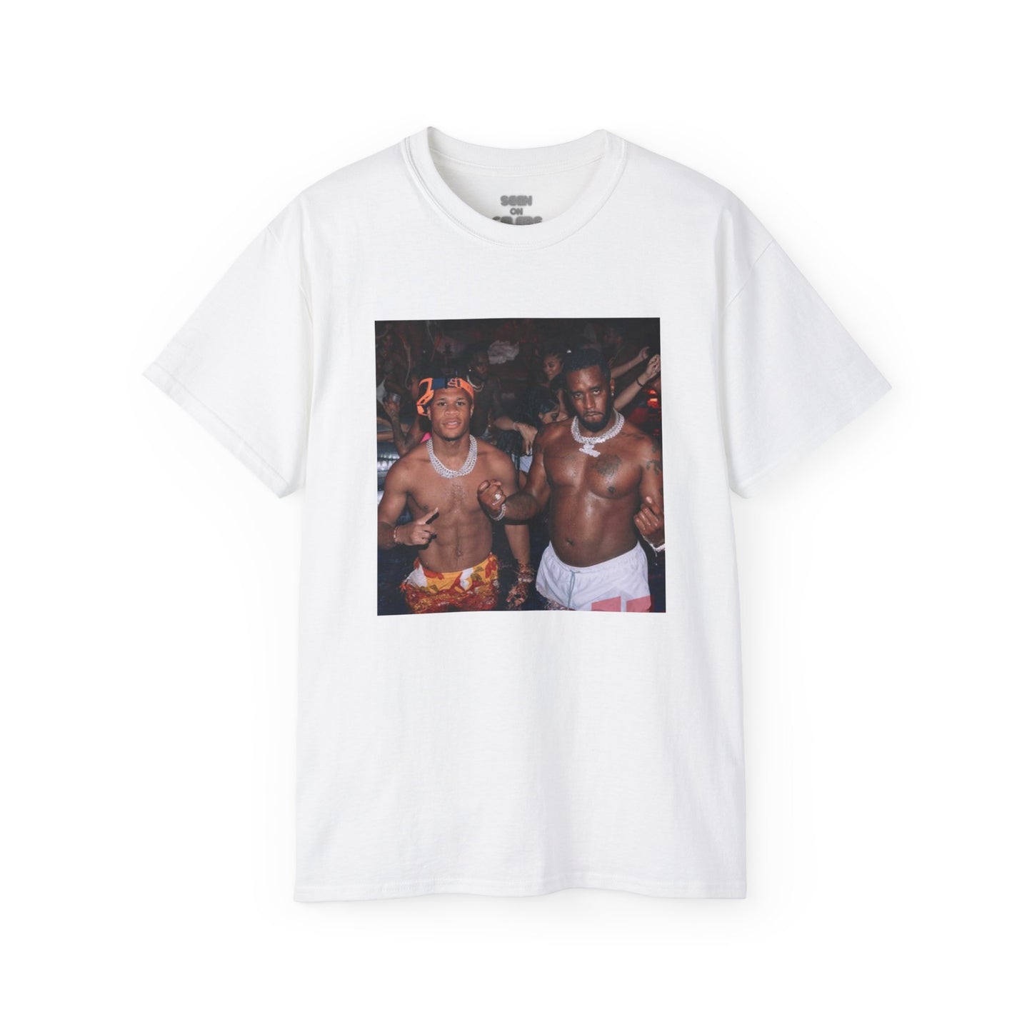 DEVIN HANEY & DIDDY T-SHIRT | PICTURE IN POOL | 4 COLORS - seen on celebs