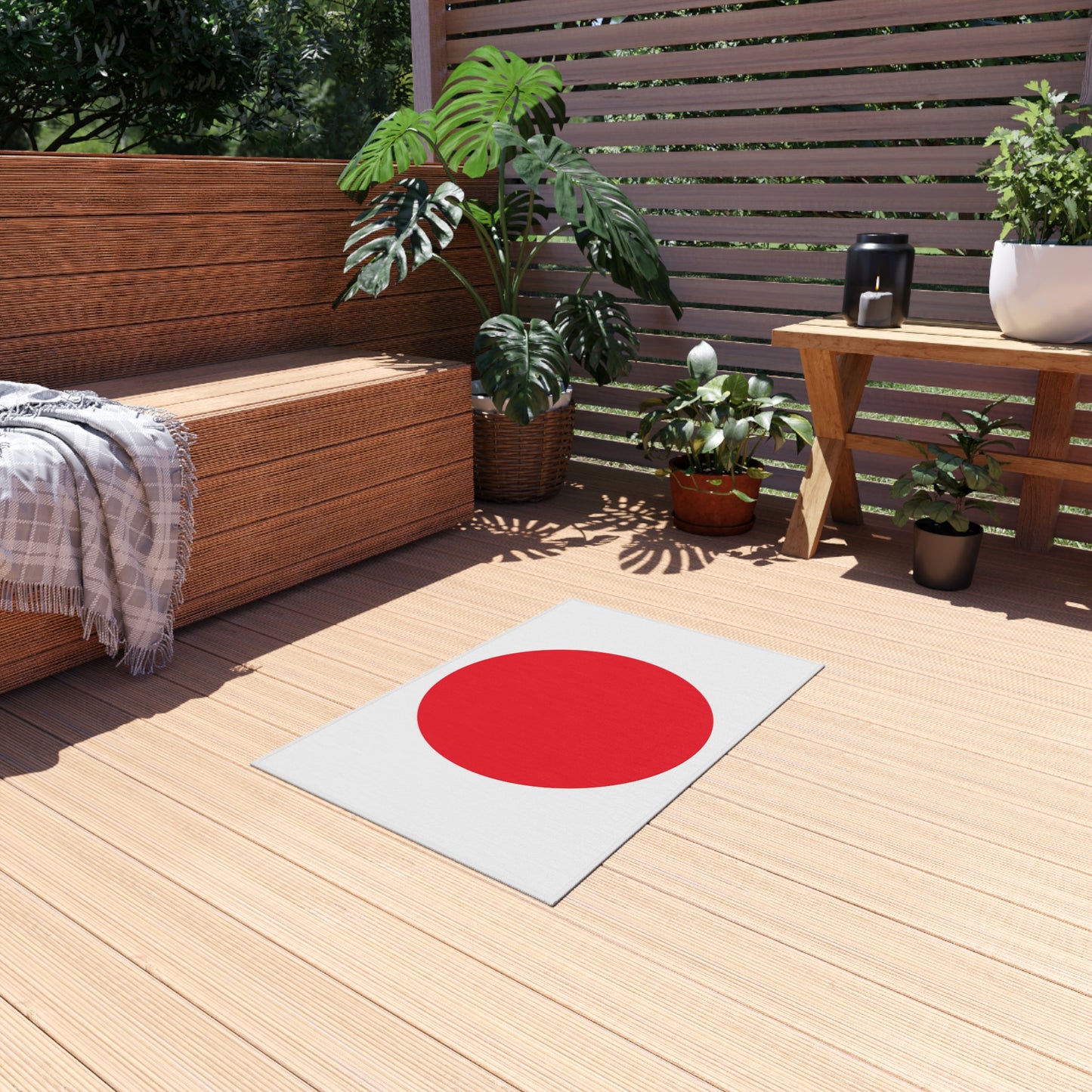 Flag Of Japan Outdoor Non-Slip Door Mat | Japanese | Tokyo | Osaka | Nagoya | 24"x36"