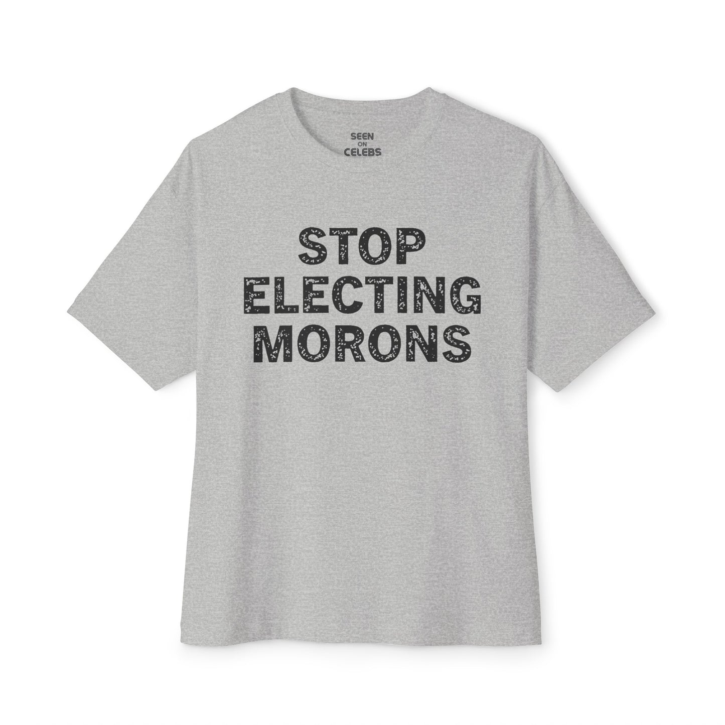 Stop Electing Morons T-Shirt l Funny Decision 2024 Viral Tee | 4 Colors - Unisex