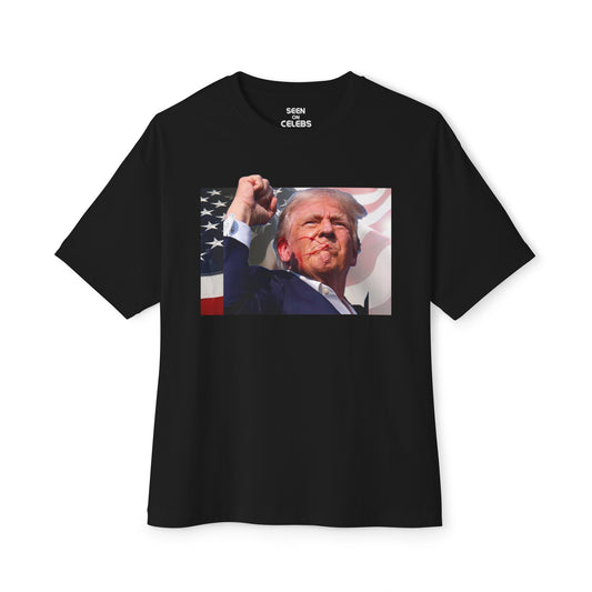 Iconic Photo of Trump with Flag T-Shirt l Decision 2024 Viral Tee | 5 Colors - Unisex