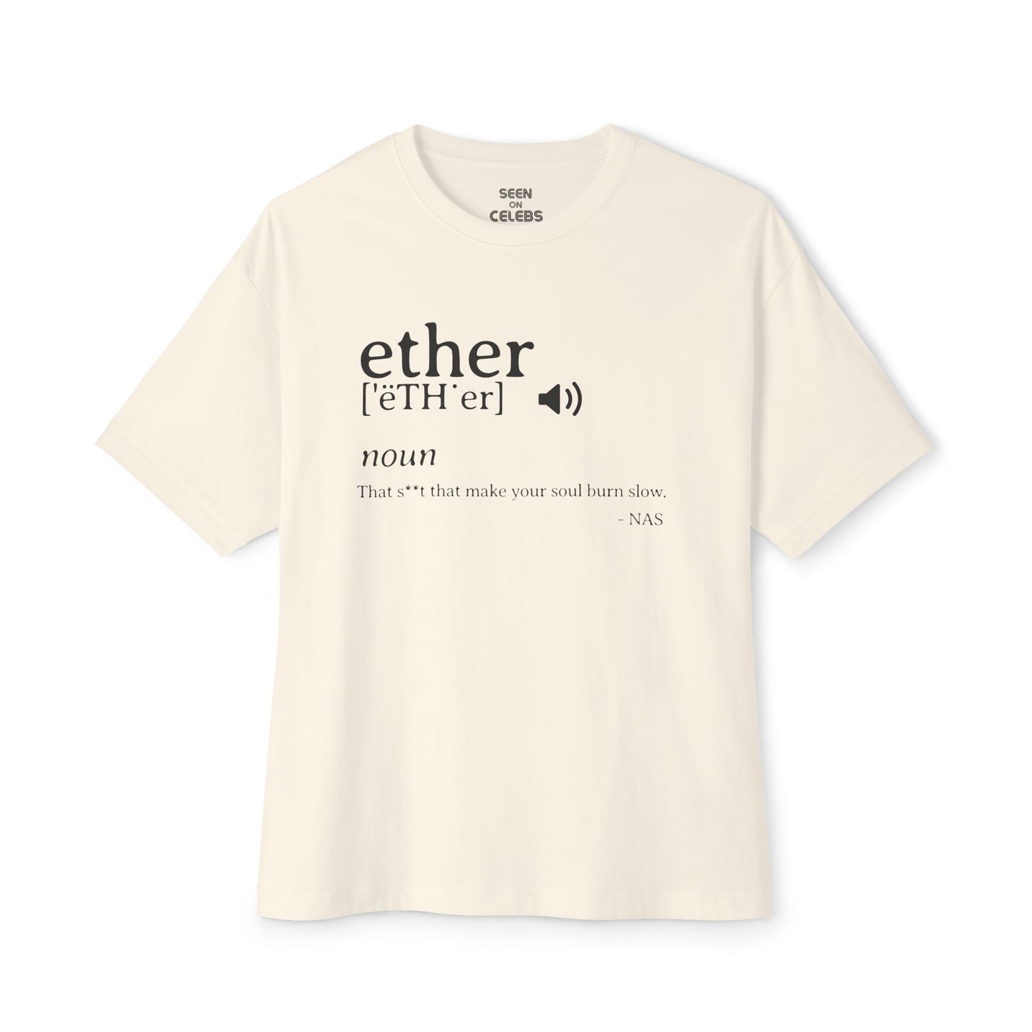 Ether Definition East Coast Legend in Rap Nasir Burn Slow T-shirt | Hip Hop Rap Culture Tees | 3 Colors