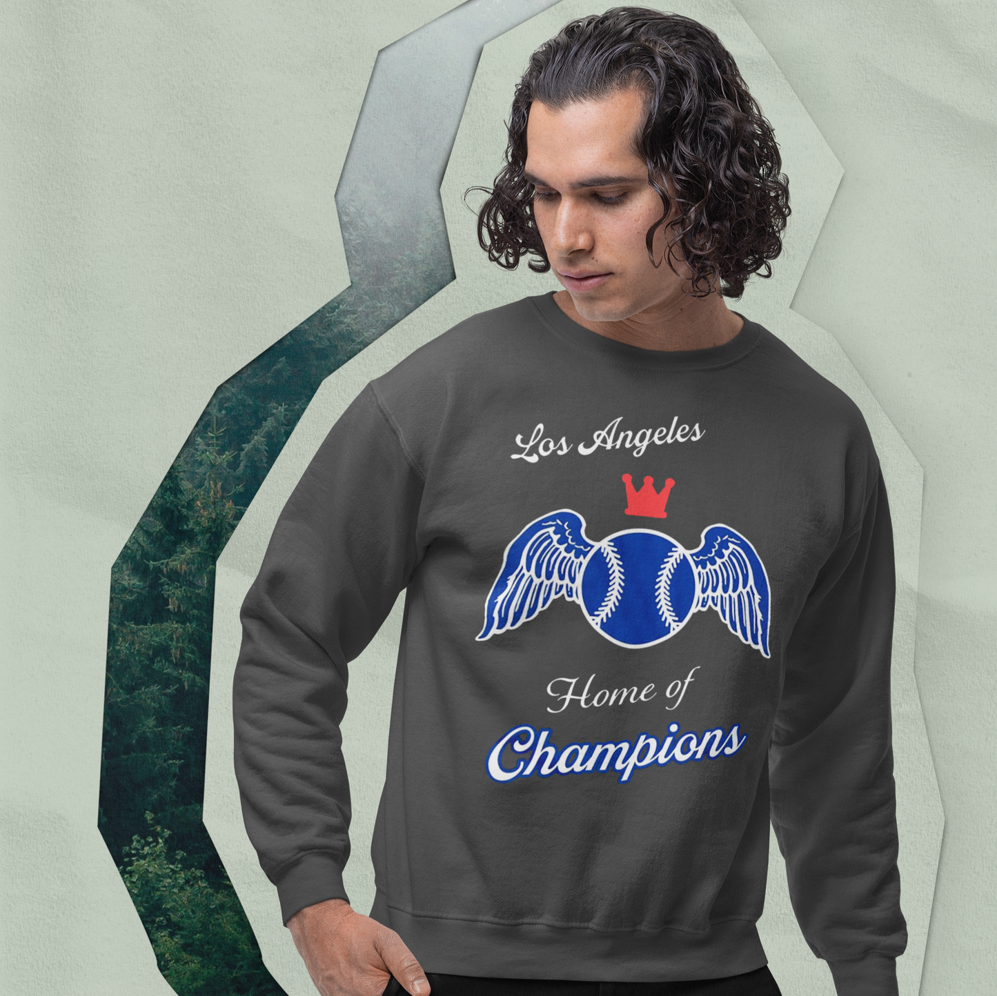 Los Angeles Baseball, Home of Champions Crewneck Sweatshirt | World Series 2024 LA Blue LAD