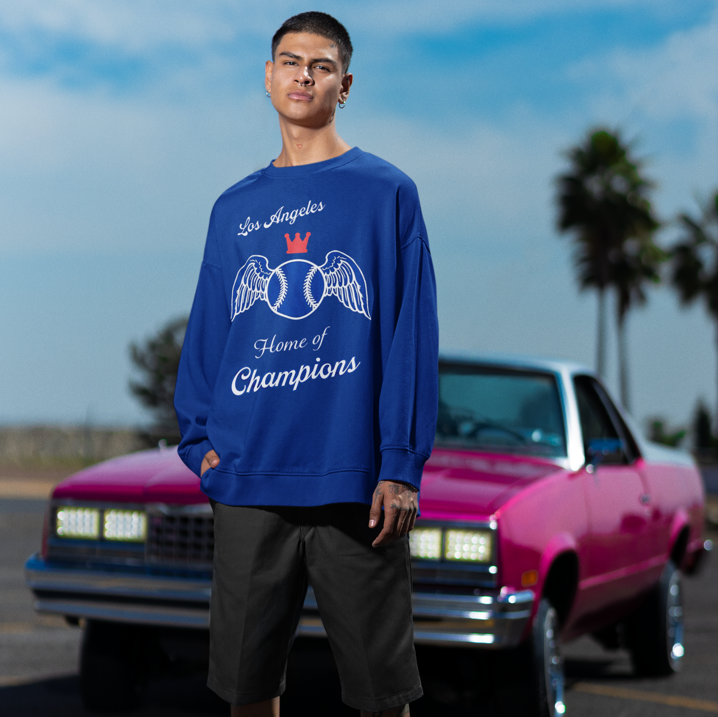 Los Angeles Baseball, Home of Champions Crewneck Sweatshirt | World Series 2024 LA Blue LAD