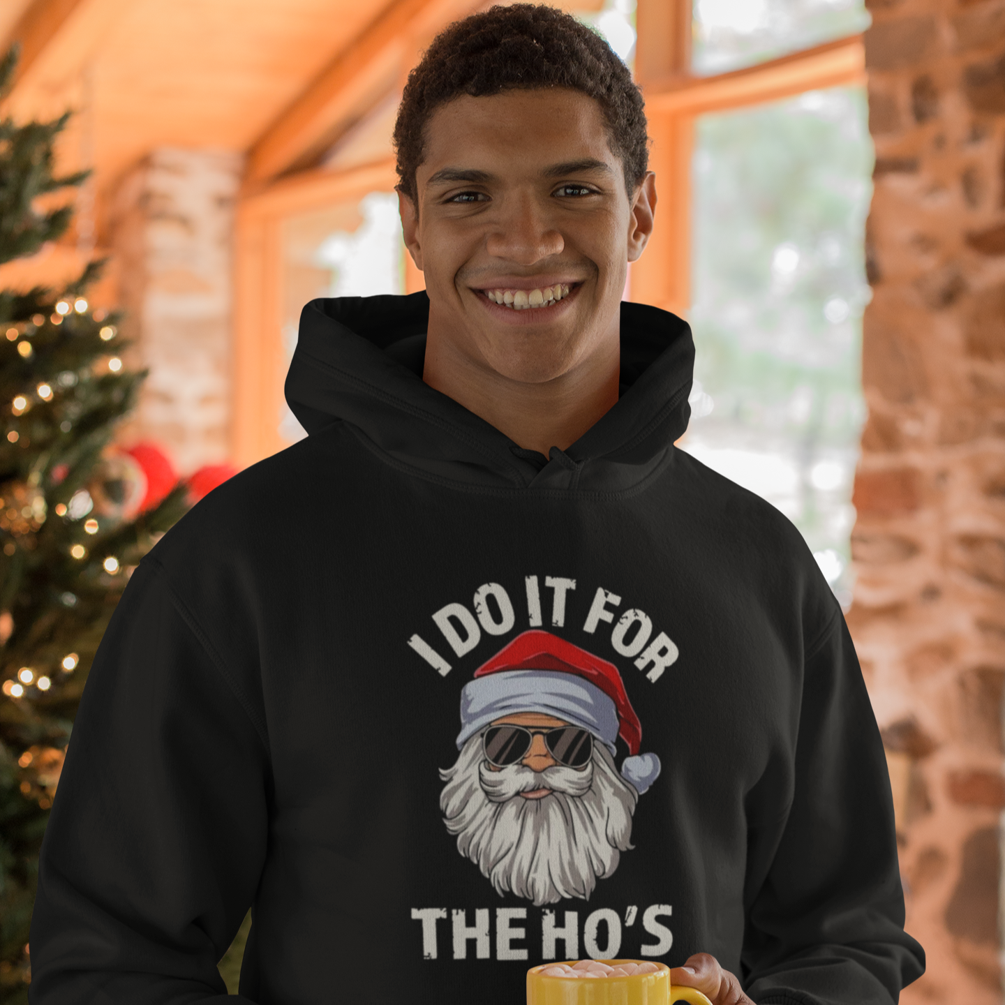 I Do It For The Ho's Santa Claus Christmas Hoodie | Xmas Jingle Bells | 3 Colors