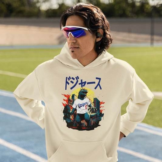 Shohei 17 Ohtani Zilla Japanese Hoodie | LA Gojira World Series Champions