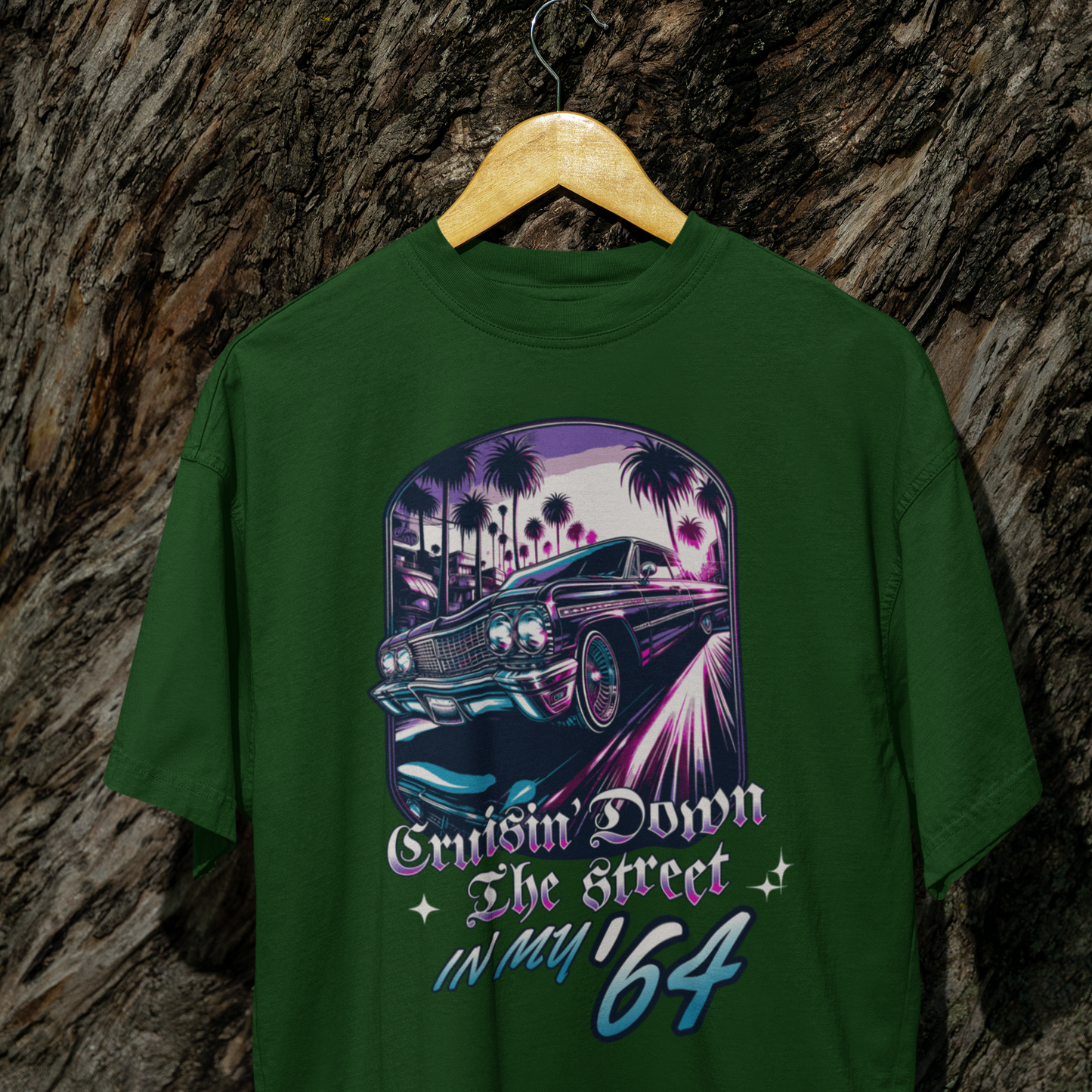 Cruisin' Down The Street In My '64 Old School Hip Hop T-shirt | Funny Rap Culture Tees | 3 Colors