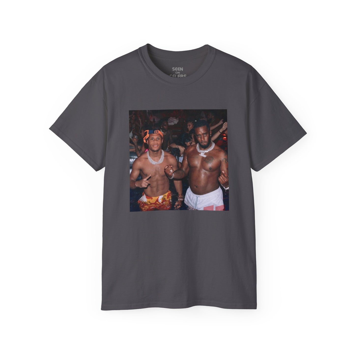 DEVIN HANEY & DIDDY T-SHIRT | PICTURE IN POOL | 4 COLORS - seen on celebs