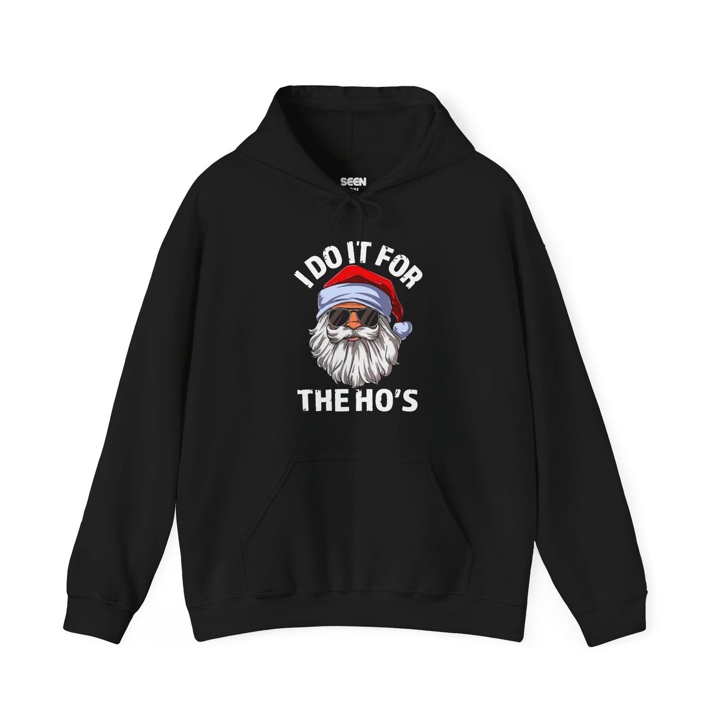 I Do It For The Ho's Santa Claus Christmas Hoodie | Xmas Jingle Bells | 3 Colors