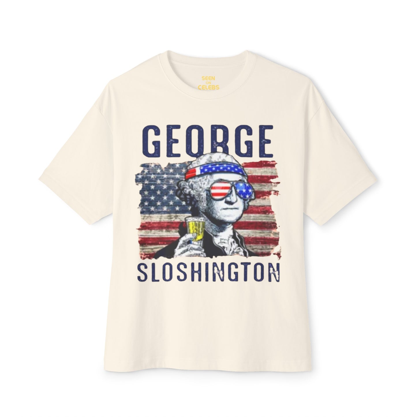 George Sloshington Washington 4th of July T-Shirt l July 4th Independence Day Funny Viral Tee | 4 Colors - Unisex