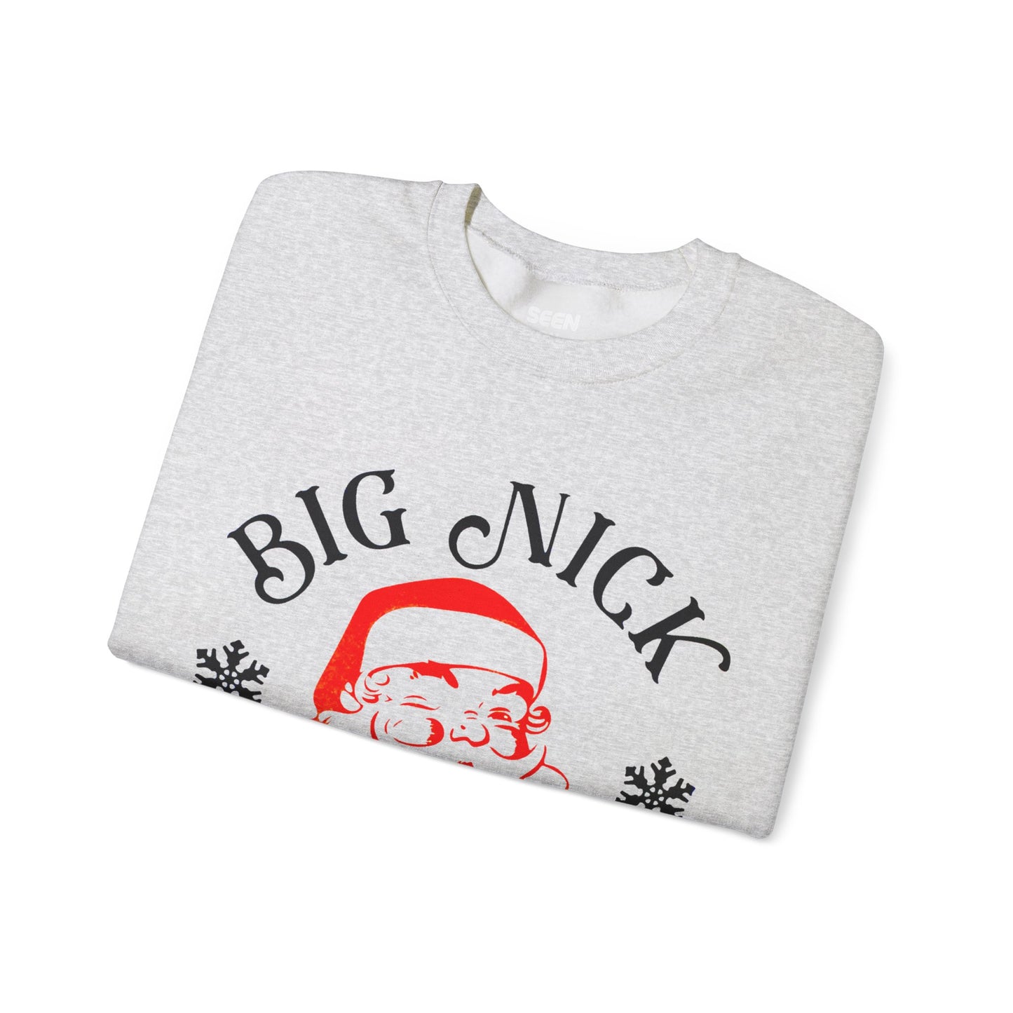 Big Nick Energy Christmas Sweater | Comfy Santa Claus Crewneck Sweatshirt | Funny Xmas Santa Related | 3 Colors