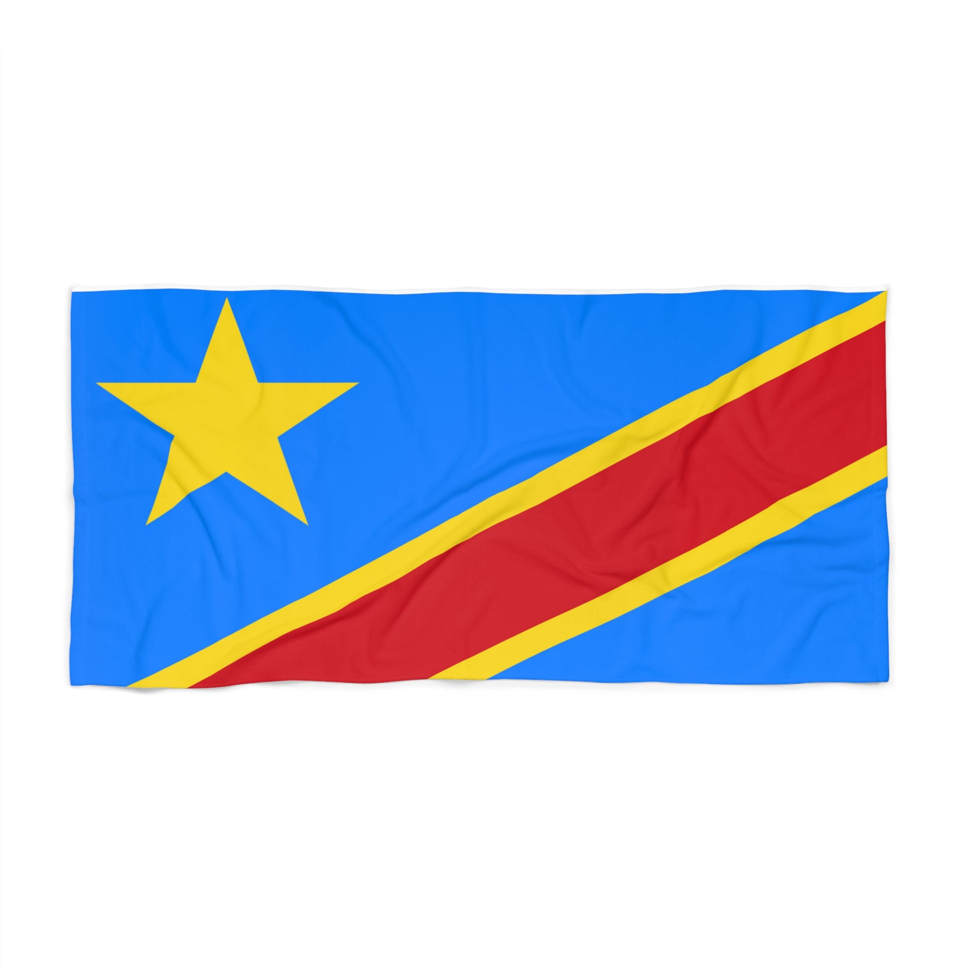 Democratic Republic of The Congo Flag Beach Towel | Quality & Long Lasting - 2 Sizes - seen on celebs