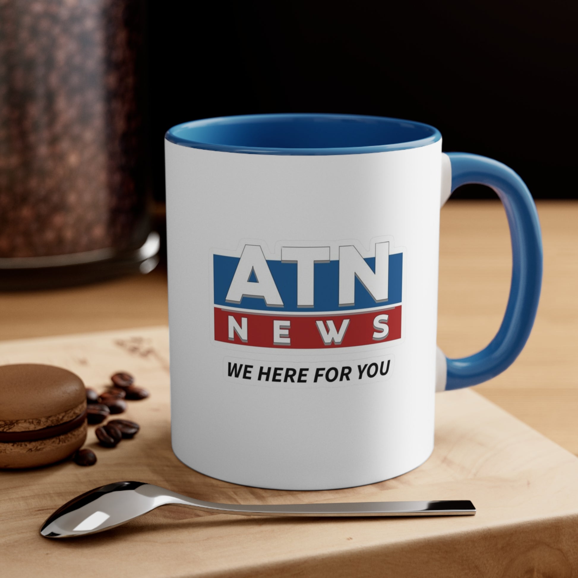 Succession TV SHOW | ATN News 'We Here For You' Accent Coffee Mug (11oz) | 2 Colors - seen on celebs