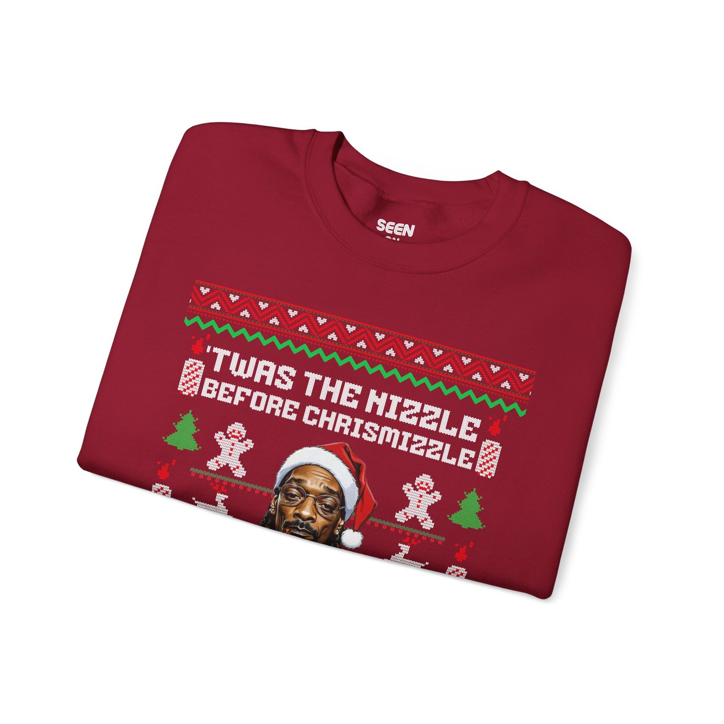 Snoop Ugly Christmas Sweater Twas the Nizzle Dogg Hip Hop | Funny Xmas | 3 Colors