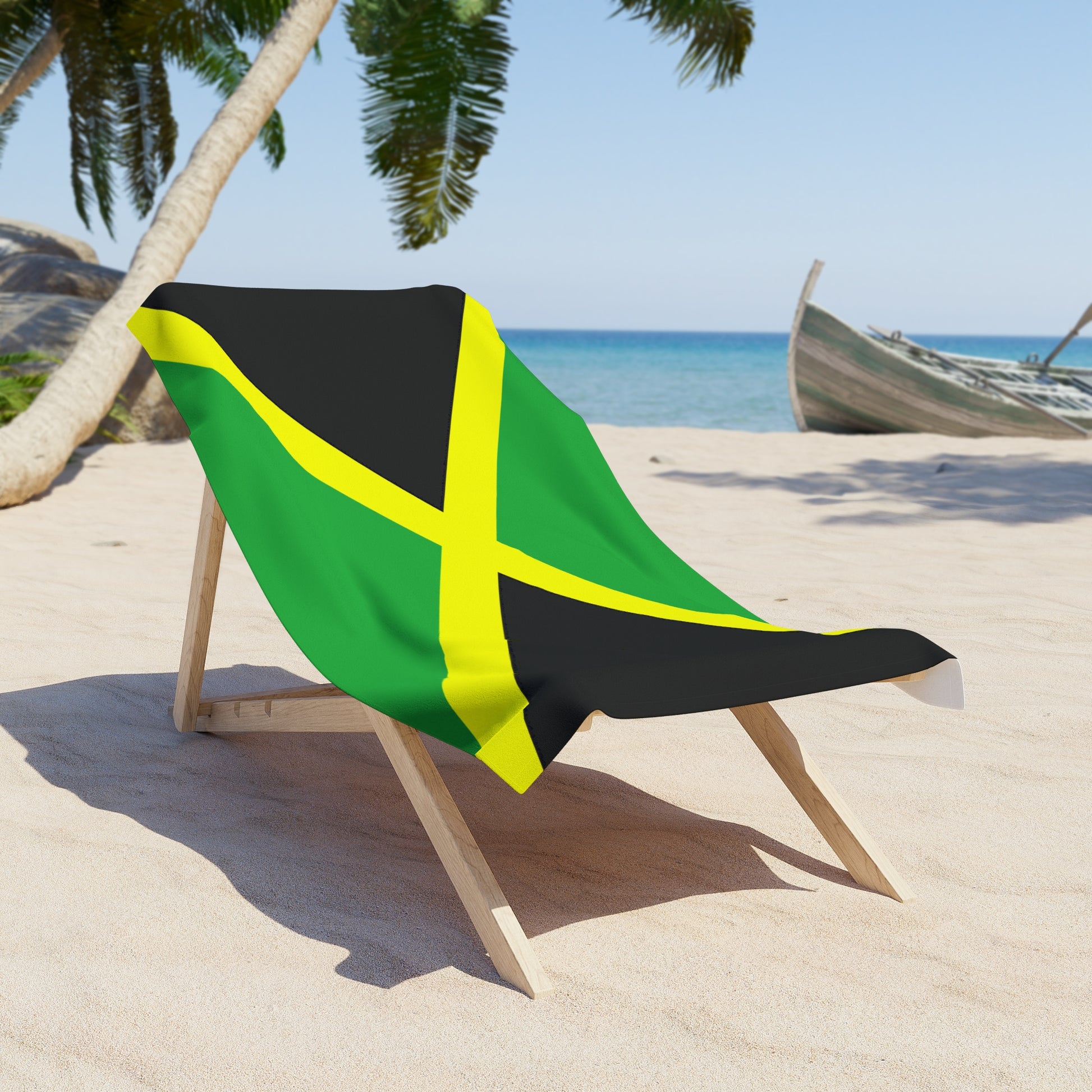 Jamaica Flag Beach Towel | Quality & Long Lasting - 2 Sizes | Jamaican Pride - seen on celebs