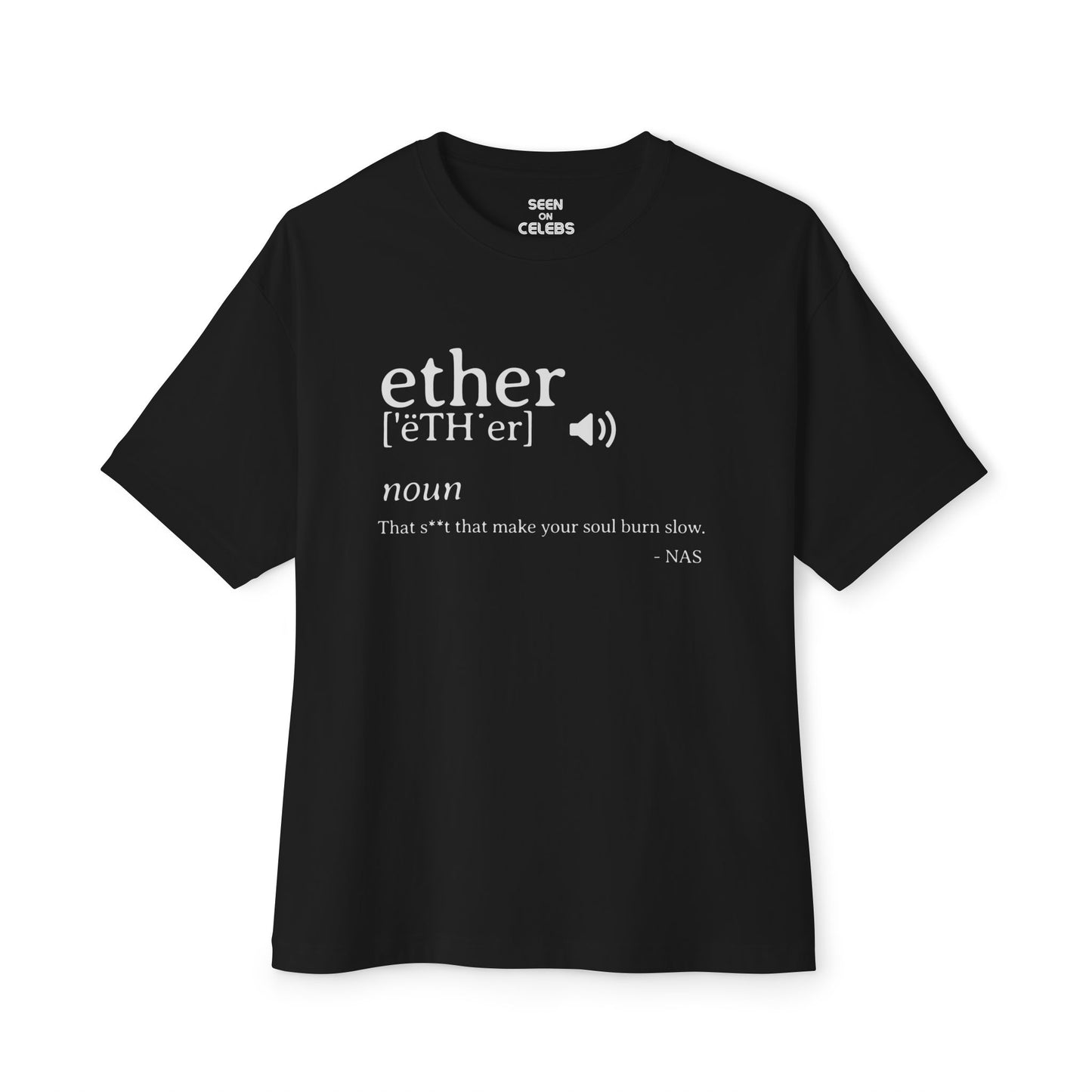 Ether Definition East Coast Legend in Rap Nasir Burn Slow T-shirt | Hip Hop Rap Culture Tees | 3 Colors