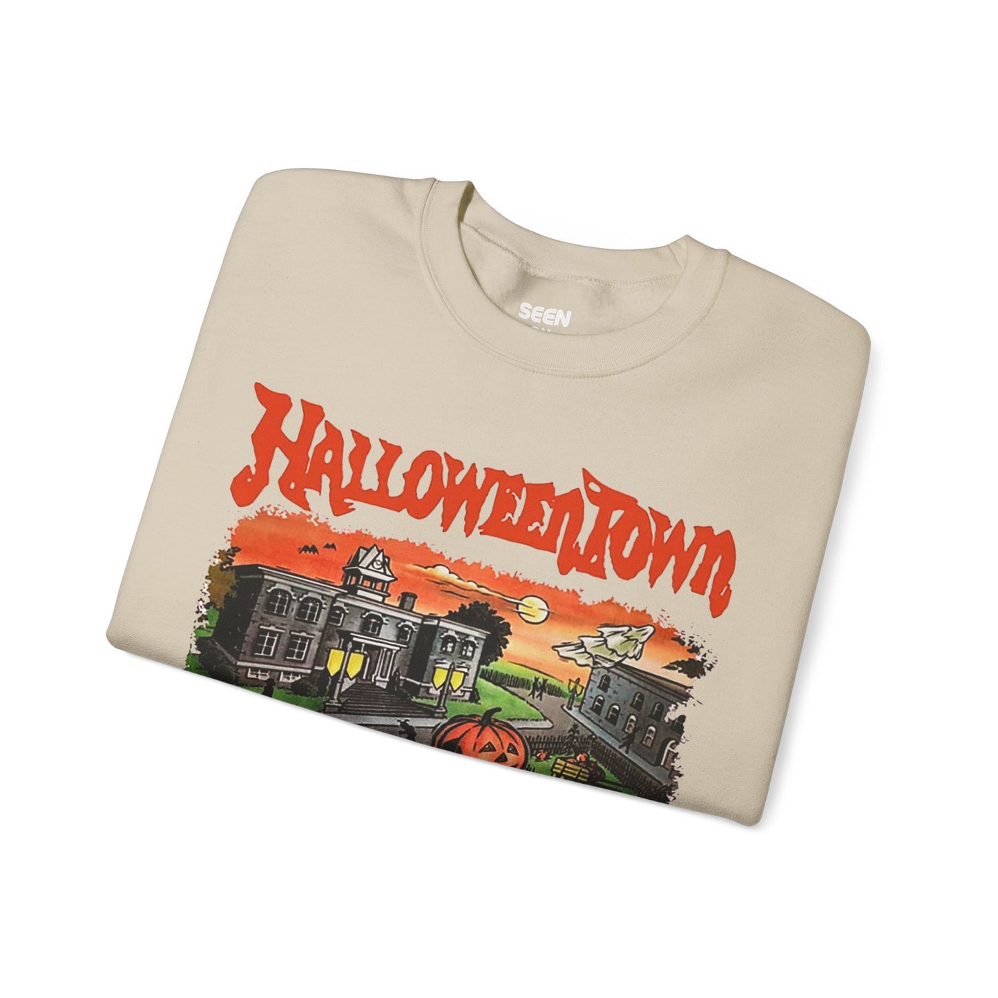 Retro Halloweentown Est 1998 University Crewneck Sweater | Halloween Related, Boo Scary Spooky Horror Costume Vibes | 3 Colors - Unisex