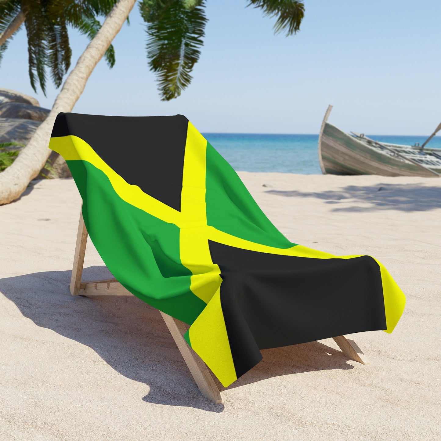 Jamaica Flag Beach Towel | Quality & Long Lasting - 2 Sizes | Jamaican Pride - seen on celebs