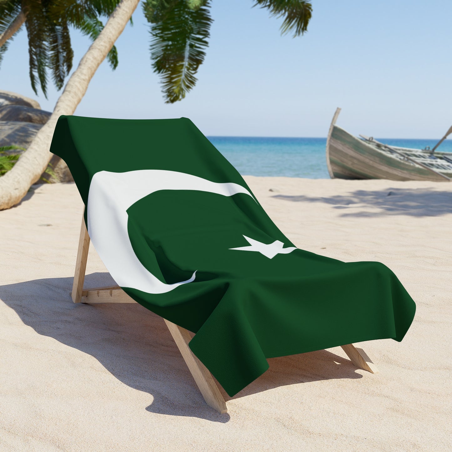 PAKISTAN Flag Beach Towel | Quality & Long Lasting - Larger or Smaller | Paki Pride | Gift for Pakistanis | Lahore Karachi Islamabad Multan - seen on celebs