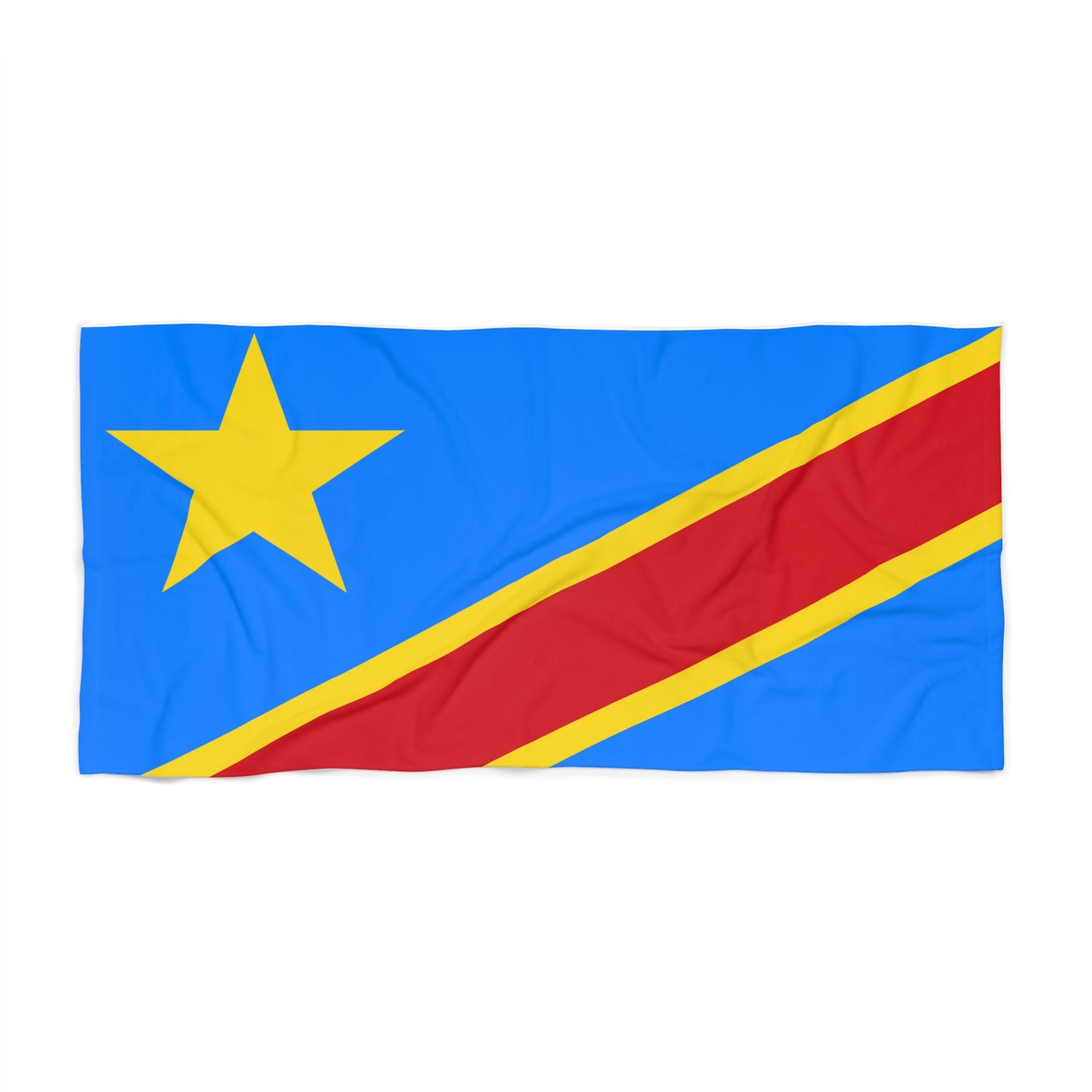 Democratic Republic of The Congo Flag Beach Towel | Quality & Long Lasting - 2 Sizes - seen on celebs