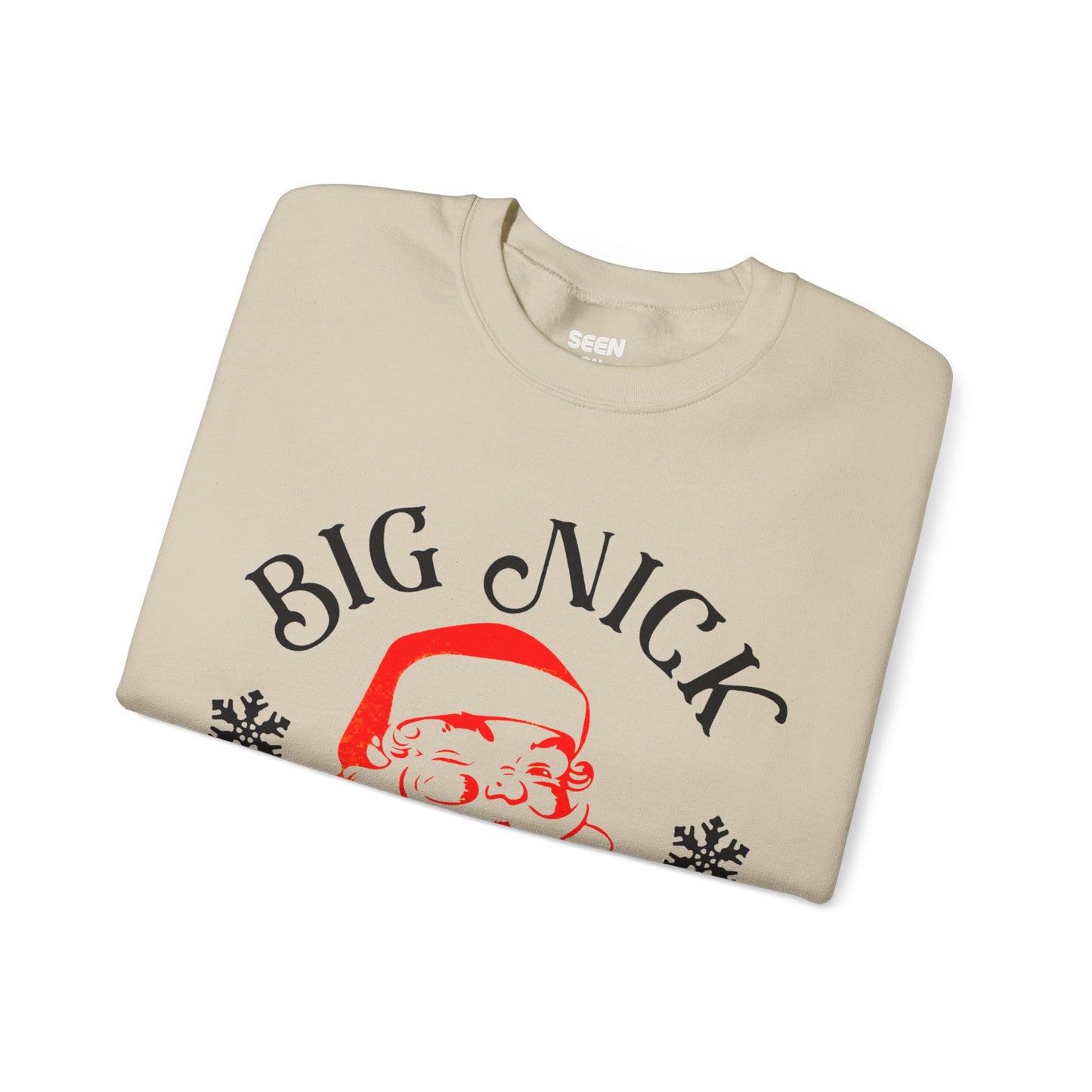 Big Nick Energy Christmas Sweater | Comfy Santa Claus Crewneck Sweatshirt | Funny Xmas Santa Related | 3 Colors