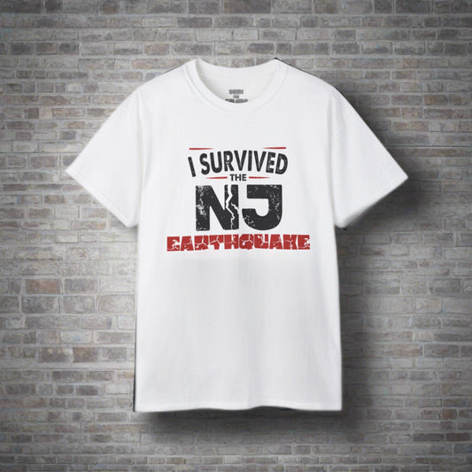 I SURVIVED THE NJ EARTHQUAKE 2024 T-shirt | 4 Colors | Heavy Cotton Quality - seen on celebs