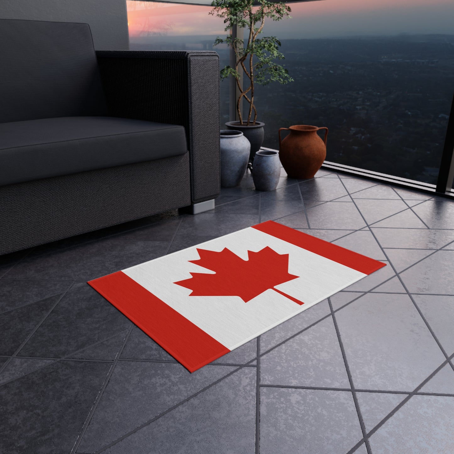 Flag Of Canada Outdoor Non-Slip Door Mat | Toronto | Montreal | Calgary | 24"x36"