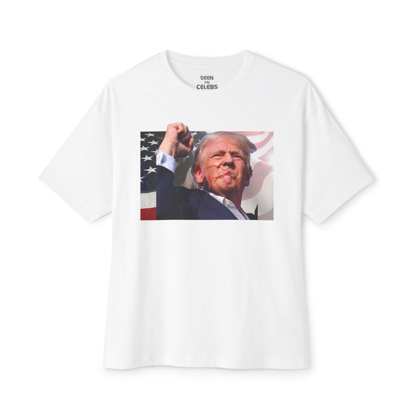 Iconic Photo of Trump with Flag T-Shirt l Decision 2024 Viral Tee | 5 Colors - Unisex