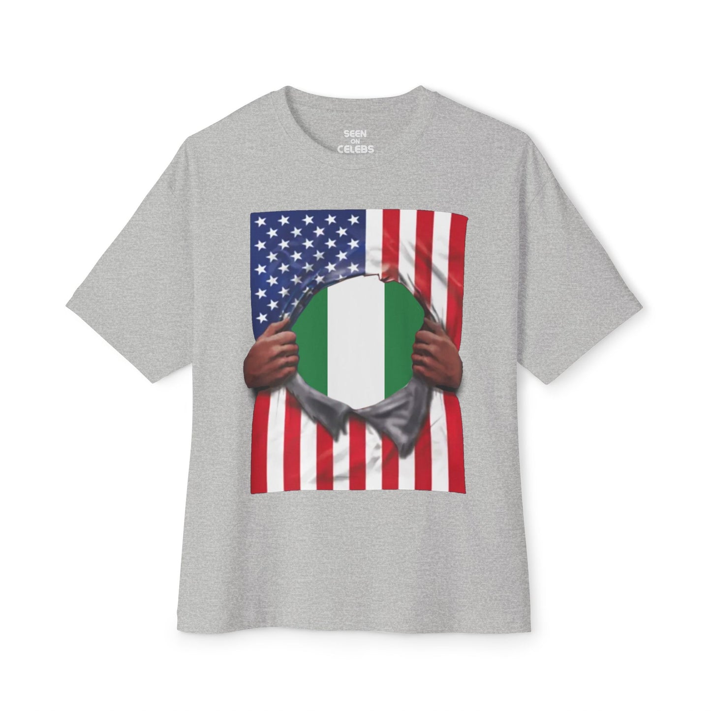 Nigeria Flag + USA Flag Pride T-shirt | Nigerian + American Flag Rip 4th Of July | Viral Tees | Unisex - 3 Colors