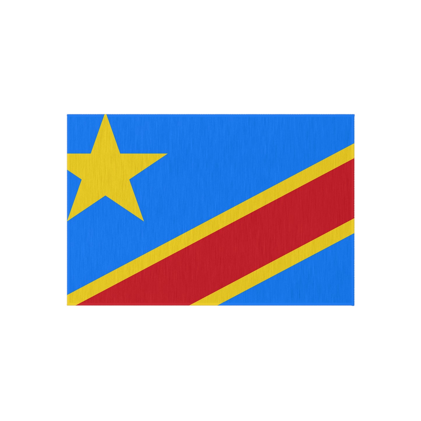 Flag Of Democratic Republic of the Congo Outdoor Non-Slip Door Mat | DRC Congolese | Kinshasa | Kananga | Lubumbashi | 24"x36"