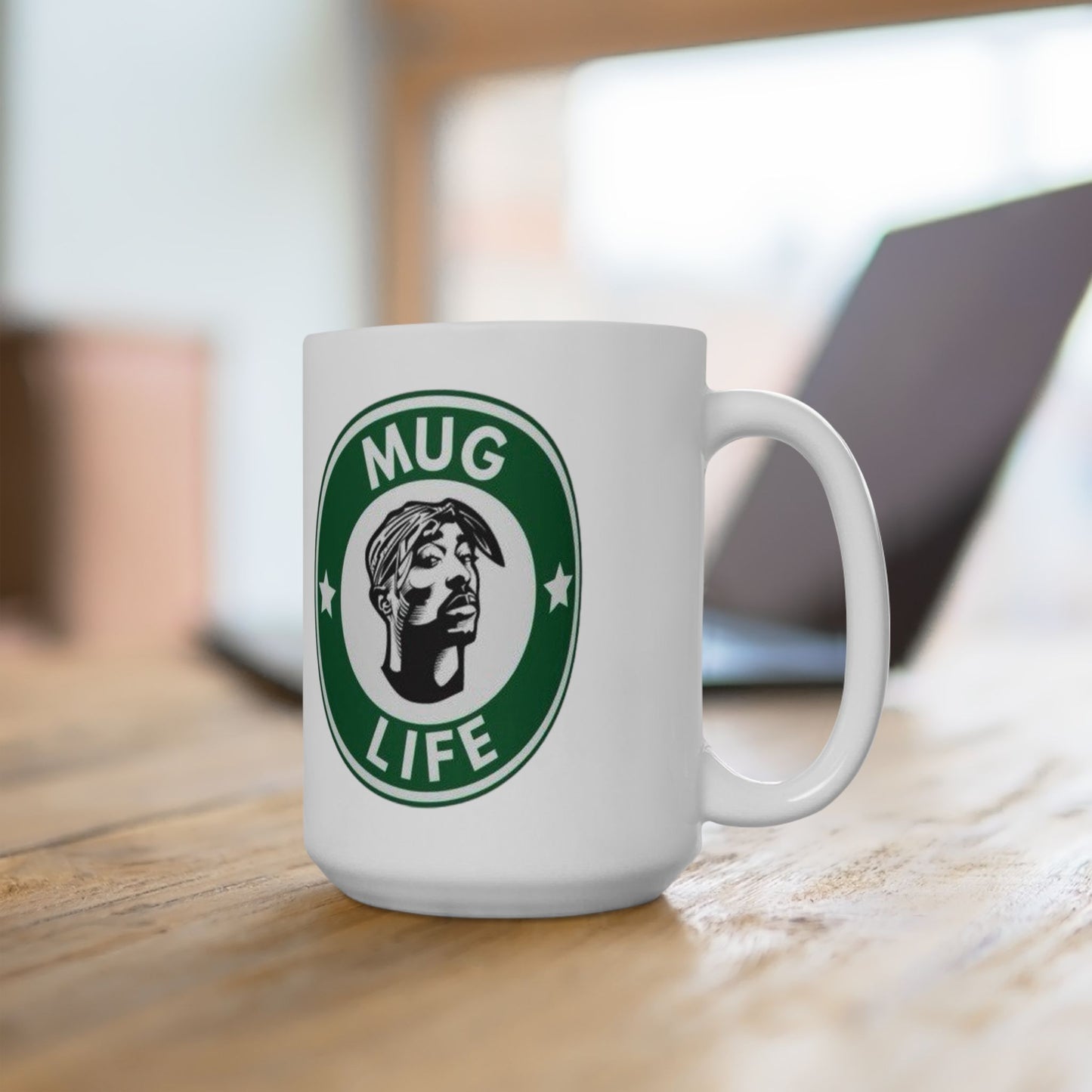 Mug Life Thug Life Coffee Mug | Viral Funny Hip Hop Rap Culture | 11 or 15 Ounces