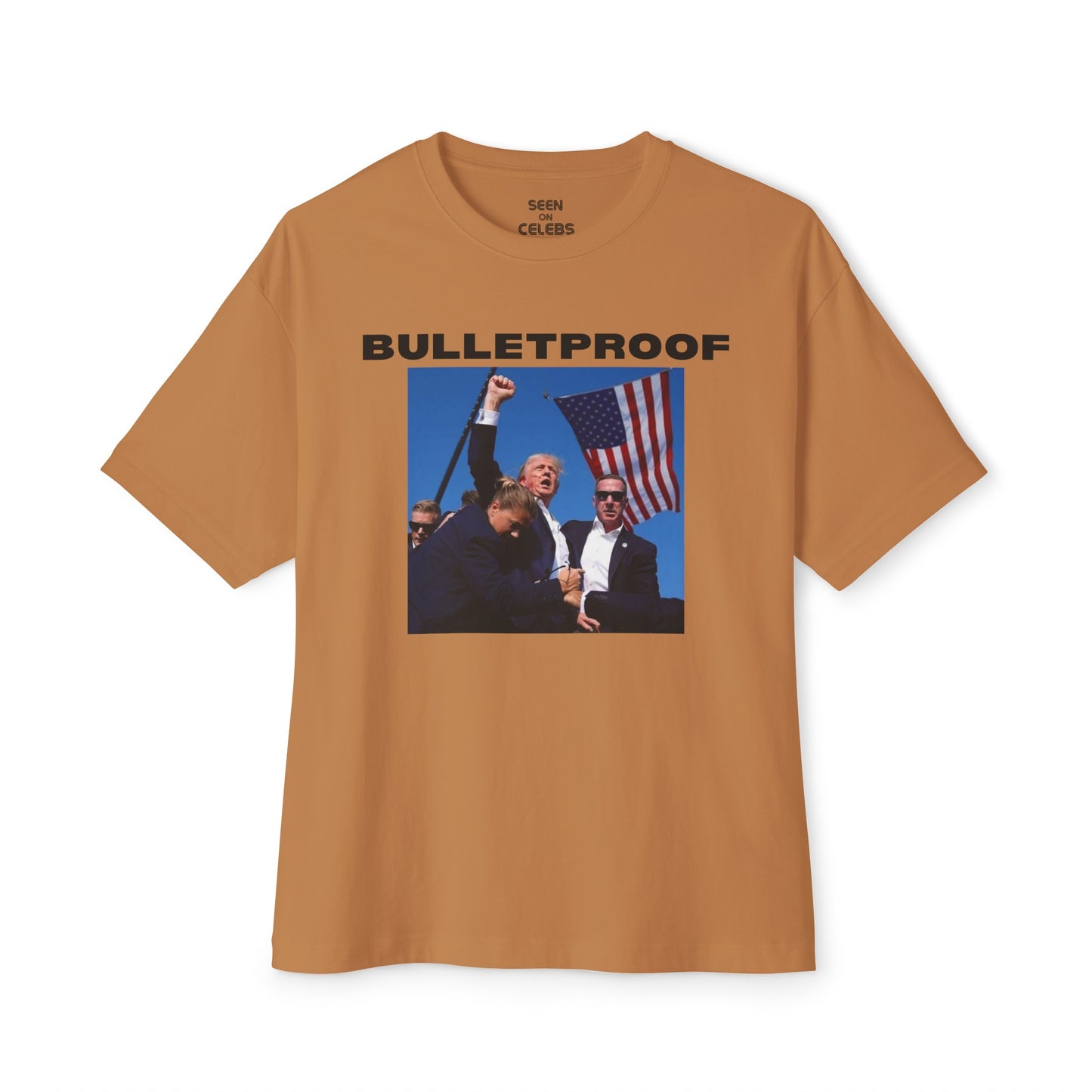 Trump is Bulletproof (W/ Flag & Team) T-Shirt l Decision 2024 Viral Tee | 5 Colors - Unisex