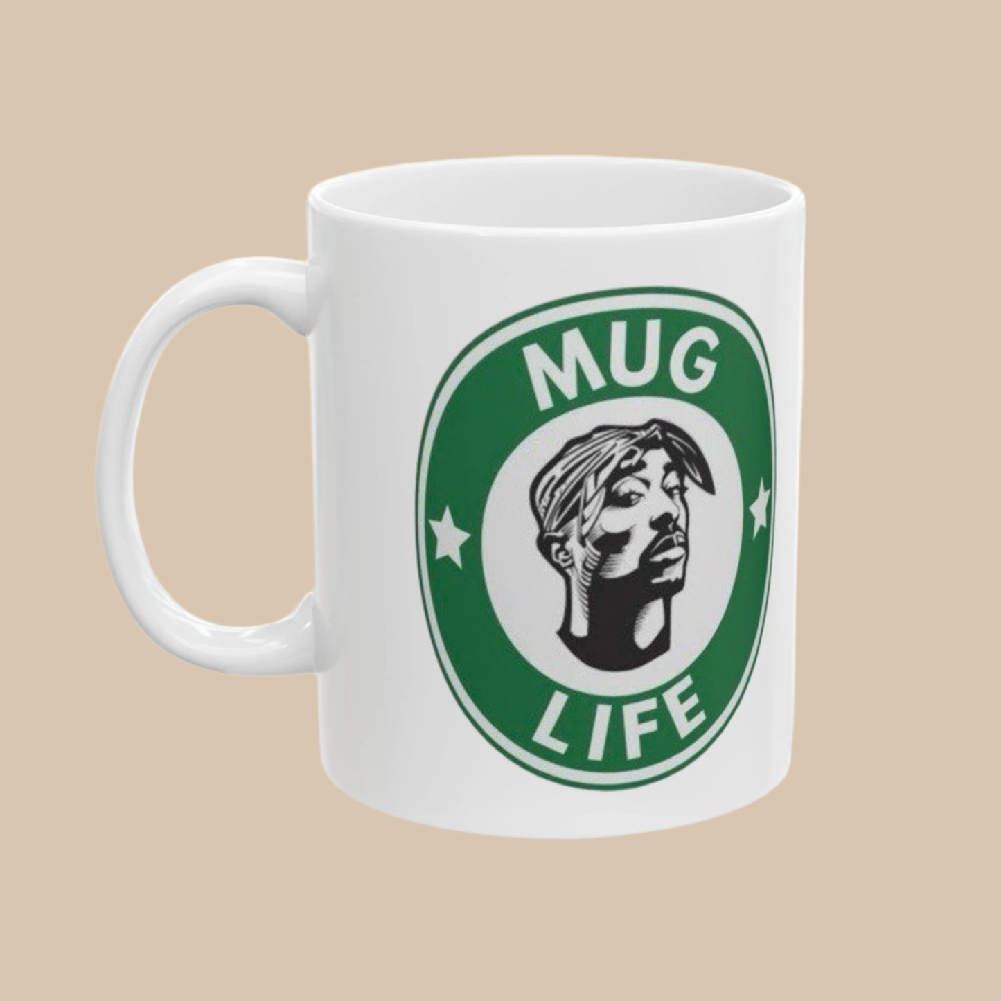 Mug Life Thug Life Coffee Mug | Viral Funny Hip Hop Rap Culture | 11 or 15 Ounces