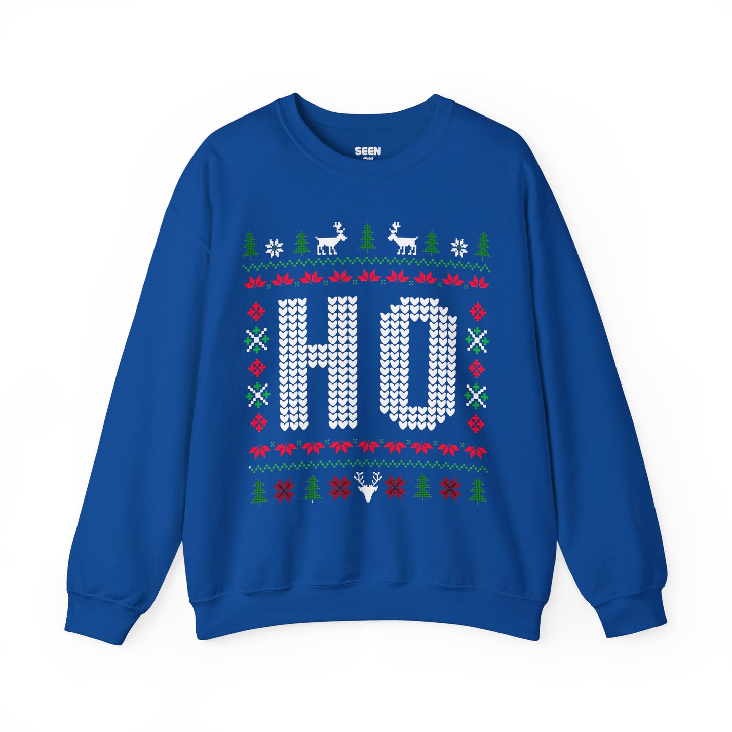 Ho Ugly Christmas Sweater | Comfy Couples Matching Crewneck Sweatshirt | Funny Xmas Santa Related | 4 Colors