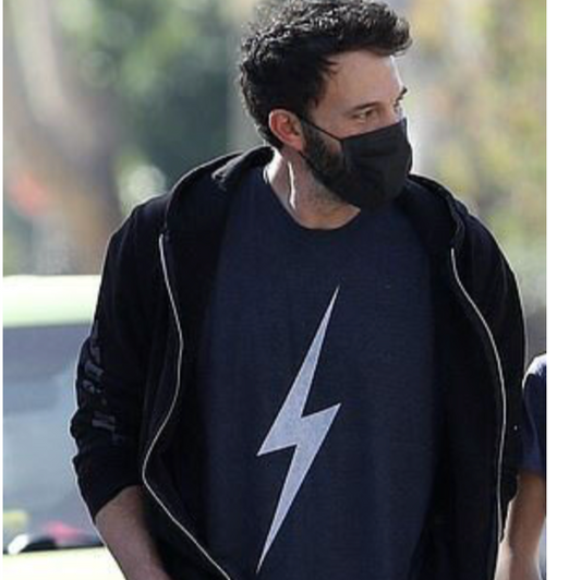 As Seen On Ben Affleck - Thunder Bolt T-shirt | Lightening Storm Print | 3 Colors - Unisex