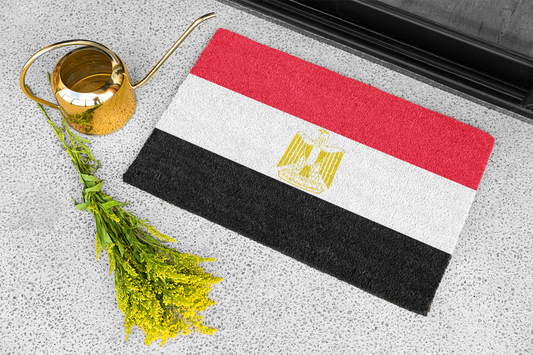 Flag Of Egypt Outdoor Non-Slip Door Mat | Cairo | Al Jizah | Alexandria | Giza | 24"x36"