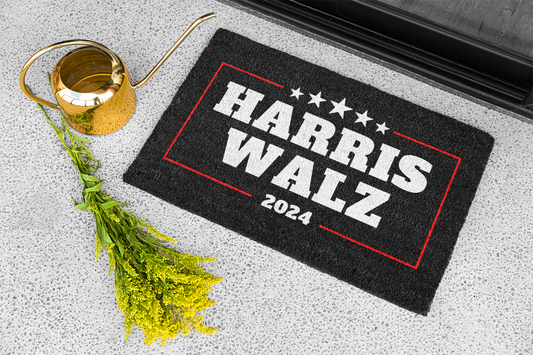 Harris Walz 2024 Outdoor Non-Slip Door Mat | Viral Election Welcome Design