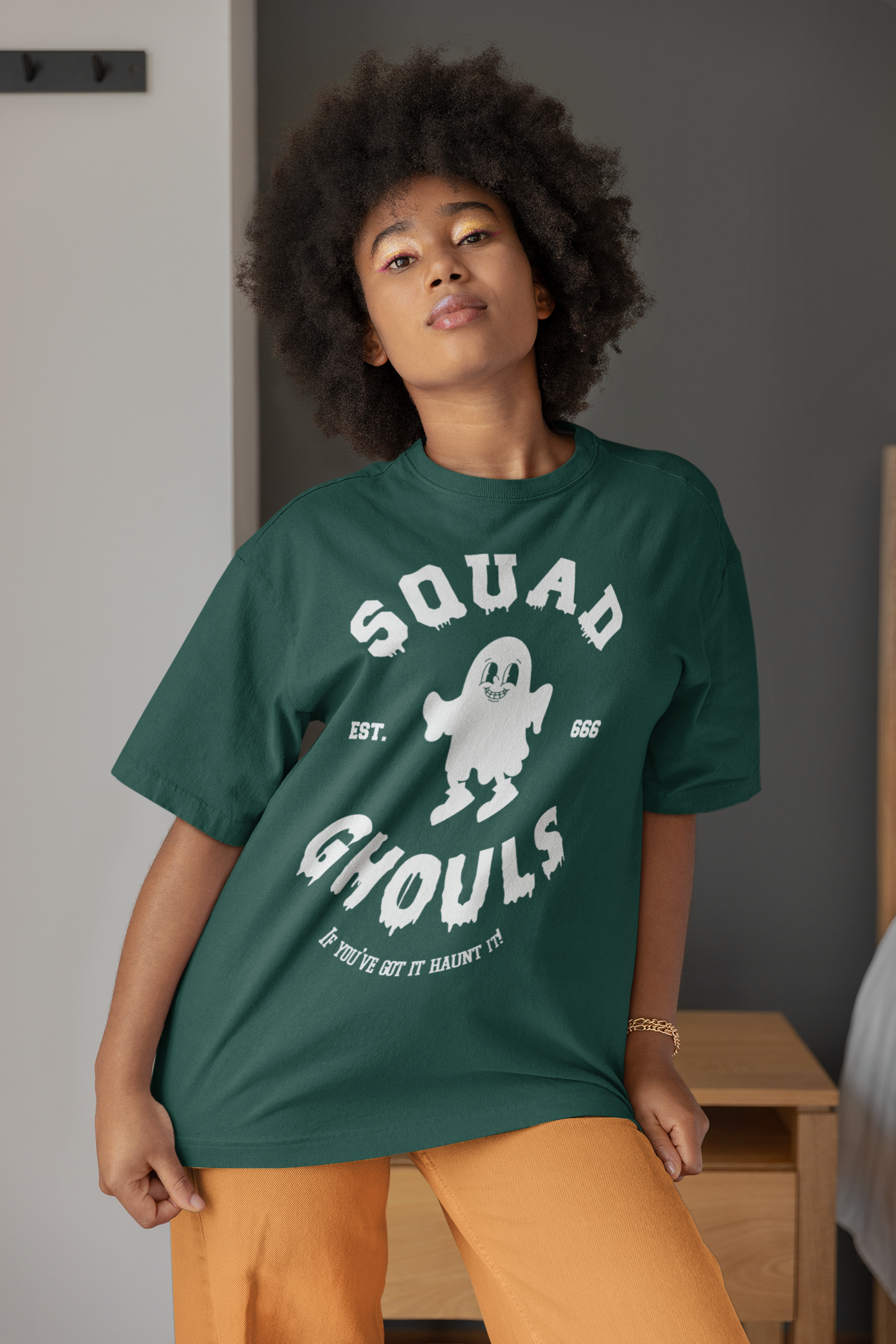 Squad Ghouls Est. 666 If You've Got it, Haunt It T-shirt | Halloween Related, Boo Scary Vibes | 3 Colors - Unisex