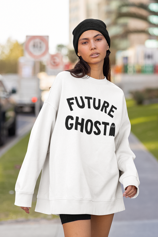 Future Ghost Crewneck Sweater | Halloween Related, Boo Scary Spooky Horror Costume Vibes | 3 Colors