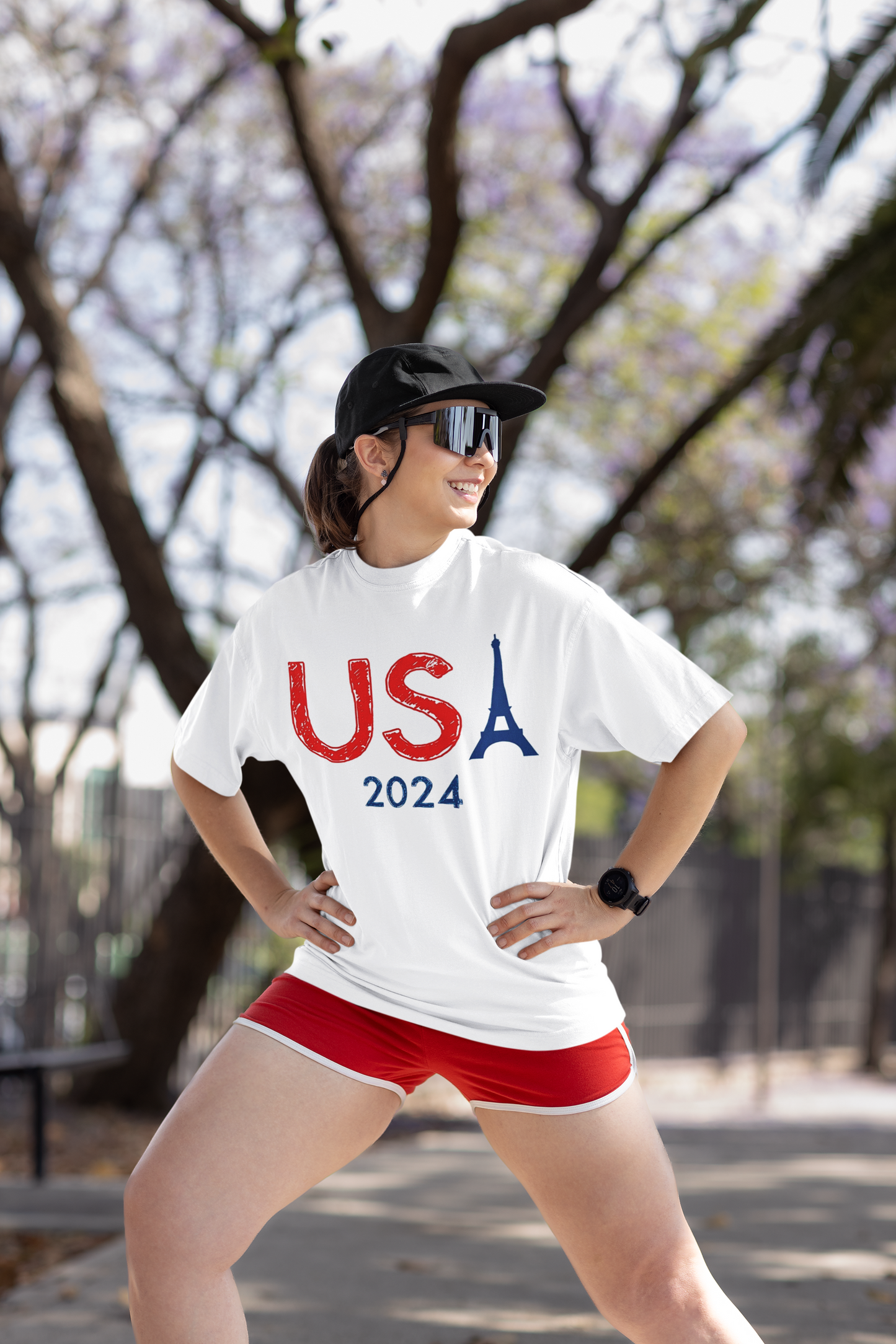 Team USA Paris 2024 Team T-shirt | Eiffel Tower France Champions | Gymnastics, Swimming, Athletics, etc | 3 Colors - Unisex