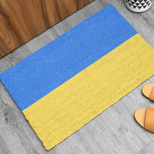 Flag Of Ukraine Outdoor Non-Slip Door Mat | Kyiv | Kharkiv | Odesa | 24"x36"